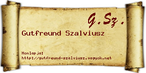 Gutfreund Szalviusz névjegykártya